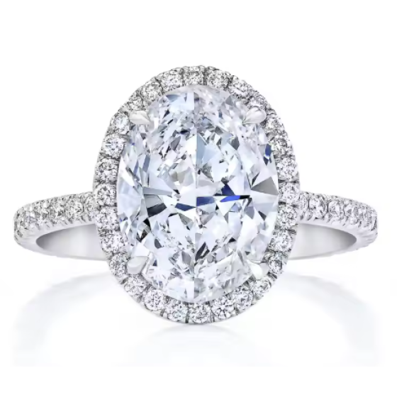 Sterling 925 Silver Moissanite Ring L-MR0356-3CT